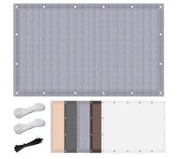 Panno Ombreggiante 1.6 x 3 m Tessuto HDPE Telo Ombra Occhiellato Proteggere La Privacy per Serra Balconi Patio Pergola, Grigio Chiaro