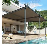 Panno Ombreggiante per Esterni, Giardino Telo Rete Ombreggiante con Occhielli 90% Protezione UV Occhielli Vela Ombreggiante 3x3 Balcone, Giardino, Rete Antigrandine,brown-4x5m