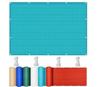 Panno Ombreggiante Rete Parasole 140 x 360 cm Traspirante HDPE Protezione UV Rettangolare Protezione Solare Antistrappo Anti-Età per Esterno, Giardino, Terrazzo, Balcone, Blu Cielo