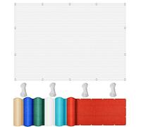 Panno Ombreggiante Rete Parasole 260 x 340 cm Traspirante HDPE Protezione UV Rettangolare Protezione Solare Antistrappo Anti-Età per Esterno, Giardino, Terrazzo, Balcone, Bianco