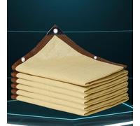 Panno Ombreggiante Telo Ombra Rete Parasole Copertura con Occhielli Giardino Telo Ombra da Giardino 90% Rete Di Protezione UV Esterno,Balcone, Giardino,Rete Pollaio,beige-4x4m