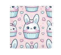 Panno per avvolgere la macchina fotografica con cupcake a forma di testa di coniglio, quadrati, magici, autoadesivi, per obiettivo della fotocamera, antigraffio, protezione per obiettivo, borsa per il