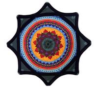 Panno per filare per principianti, 24 pollici Panno per filare a stella con motivi vivaci, giocattolo da giocoleria rotante con punta delle dita con stampa laterale per la festa F