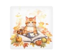 Panno per la lettura di gatti, panno autoadesivo magico quadrato per obiettivo della fotocamera, protezione antigraffio per obiettivo e trucco, 35,1 x 35,1 cm, Multicolore, 13.8x13.8in, moderno