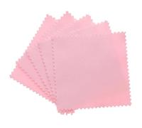Panno per la Pulizia dei Gioielli 50 pezzi di panno for lucidatura for pulizia argento, for, for, manutenzione della pelle scamosciata dei gioielli(Pink)