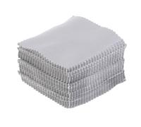 panno per la pulizia dei gioielli, Confezione da 100 panni for la pulizia dei gioielli 8 cm x 8 cm in pelle scamosciata multicolore(Grey)