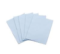 Panno per la Pulizia dei Gioielli Panni for la pulizia del panno for lucidatura dell'argento Panno morbido for Anti-appannamento Strumenti puliti for accessori di gioielli(Light Blue 6x8 50Pcs)