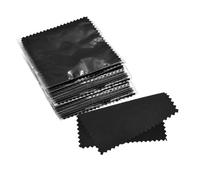 Panno per la pulizia dell'argento, 10 pezzi di panno for lucidare gioielli multicolore di diverse misure(Schwarz,8 * 8cm)