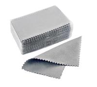 Panno per la pulizia dell'argento, 10 pezzi di panno for lucidare gioielli multicolore di diverse misure(Grijs,10 * 6cm)