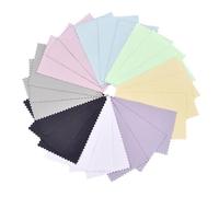 Panno per la pulizia dell'argento, 10 pezzi di panno for lucidare gioielli multicolore di diverse misure(Mix,10 * 10cm)