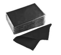 Panno per la pulizia dell'argento, 10 pezzi di panno for lucidare gioielli multicolore di diverse misure(Schwarz,10 * 6cm)