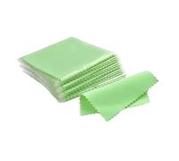 Panno per la pulizia dell'argento, 10 pezzi di panno for lucidare gioielli multicolore di diverse misure(Green,10 * 10cm)
