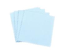 Panno per la pulizia dell'argento, 10 pezzi di panno lucidante multicolore for la pulizia dei gioielli, diverse misure(Blue,8 * 8cm)