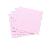 Panno per la pulizia dell'argento, 10 pezzi di panno lucidante multicolore for la pulizia dei gioielli, diverse misure(Rose Red,8 * 8cm)