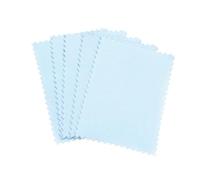 Panno per la pulizia dell'argento, 10 pezzi di panno lucidante multicolore for la pulizia dei gioielli, diverse misure(Blue,8 * 6cm)