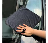 Panno per la pulizia in microfibra nero, asciugamani in microfibra per auto, panno ultra assorbente per lavaggio auto, stracci per la pulizia senza striature per auto, cucina e finestre (40 x 30 cm)