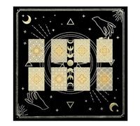 Panno per leggere i tarocchi, Panno per diffondere i tarocchi - Tovaglie da tavolo per cartomante - Tovaglia mistica da 1,57 piedi Boho Astrologia Tavola Tarocchi Decor Decorazioni gotiche e forniture