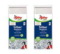 Poliboy Silver Care Cloth, Panno per la pulizia dell'argento contro l'appannamento, Panno per lucidare l'argento riutilizzabile per posate e gioielli, 3x 1 pz, prodotto in Germania