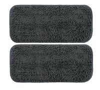 Panno Per Mocio 2 pezzi di panni for mocio in microfibra riutilizzabili, ricambio in lavabili for la pulizia a umido e a secco Per lavare il pavimento(DARK GRAY)