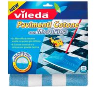 Panno per pavimenti in microfibra Vileda Micro&Cotton 1 pz Blu-bianco