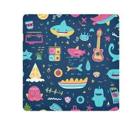 Panno protettivo per obiettivo fotocamera barca a pesce, tessuto magico autoadesivo per obiettivo fotocamera antigraffio 35,1 x 35,1 cm, multicolore, 17.7x17.7in, moderno