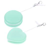 Panno Pulizia Schermo e Occhiali Verde 2 Pezzi Pp Silicone | Forma Tonda e Cuore, Accessorio Leggero per Impronte e Aloni, senza Graffiare Colore Casuale