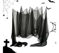 Panno Raccapricciante di Halloween - Fabric di Fantasmi Spaventoso 76x800 Cm, Rete Estensibile Lunga, Materiale di Cotone Riutilizzabile, Decorazione Extra Grande | Scelta Perfetta per Case Infestate