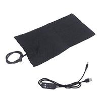 Panno Riscaldamento Elettrico USB in Fibra di Carbonio Regolabile a 4 Livelli di Calore e 4 Tempi Ritardo Pieghevole Lavabile 10x20cm per Uso Umano o Animale in Ufficio o a Casa 30 60 G