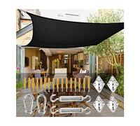 Panno Solare in Stoffa da Sole a Vela a Vela tettoia rettangolo Tensione per la Protezione Solare 2x3m 3x5m Copertina di Parasole con Kit di Fissaggio Blocco UV Impermeabile per Famiglie Giardini