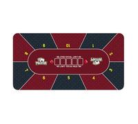 Panno Tavoli Poker - Tappetino Tavolo Poker Portatile 120x60 Cm | Tappetino Da Tavolo Da Gioco Grande Pieghevole | Tappetino Da Poker Antiscivolo | Layout Del Tavolo Poker Feste
