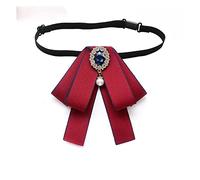 Panno Tessuto Papillon Spilla Perla Strass Camicia Cravatta Bowknot Spille per Colletto Abiti di Moda Gioielli per Donne e Uomini