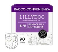 Pannolini a mutandina LILLYDOO, taglia 8 (17+ kg), 90 pz | Delicati sulla pelle, con tasche per pipì e pupù, 0% profumi e lozioni, dermatologicamente testati: sicurezza ad ogni cambio