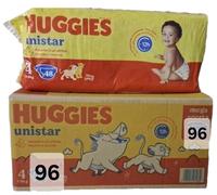 Pannolini Huggies Unistar Taglia 4 Pacco Grande 96 Pezzi ulteriore bianco