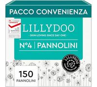 Pannolini LILLYDOO, taglia 4 (9+ kg), 150 pz, delicati sulla pelle