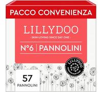 Pannolini LILLYDOO, taglia 6 (13+ kg), 57 pz, delicati sulla pelle