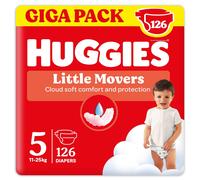 Pannolini Little Movers Taglia 5 (11-25 Kg) Confezione da 126 pannolini Formato