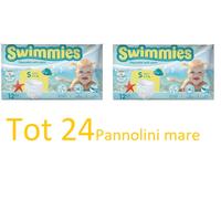 PANNOLINI MARE SWIMMIES PISCINA TG. S 4/9 KG da 12 PZ OFFERTA 2 CONFEZIONI