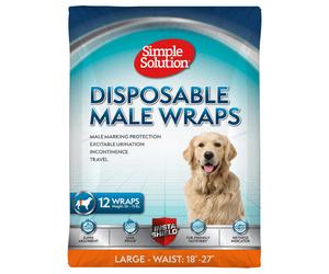 Pannolini monouso Simple Solution per cani maschi - Tg. L: 45 - 69 cm, 12 pz