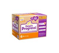 Pampers Progressi Quadri Pannolini Extralarge Taglia 6 (16+ kg) 68 Pezzi