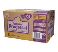Pampers progressi midi quadri pacco x108