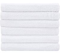Pannolini piatti in spugna per bambini, pannolini piatti, lavabili | Panni per le mani del viso del bambino, in flanella da bagno, asciugamano da bagno, morbido 100% cotone, 60 x 60 cm (confezione da 6, bianco)