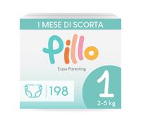 Pannolini Pillo Taglia 1 Newborn 2-5 Kg 198 St