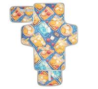 Pannolini riutilizzabili per bambini con tasca in tessuto impermeabile fasciatoio con cuscino integrato bevanda estiva fredda blu ghiaccio