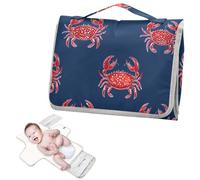 Pannolini riutilizzabili per bambini con tasca in tessuto stile retrò granchio pazzo blu navy rosso fasciatoio per neonati ragazza e ragazzo cambiadores de pa?ales para Bebes