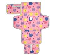 Pannolini riutilizzabili per la pipì del bambino con tasca in tessuto a forma di cuore di gatto rosa per neonati per mamme e papà