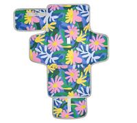 Pannolini riutilizzabili per la pipì del bambino con tasca in tessuto impermeabile fasciatoio leggero e pieghevole con fiori dai colori vivaci
