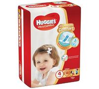 Huggies Ultra Comfort Pannolino per Bambini Taglia 4 per 7-18 Kg, 18 Pezzi