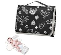 Pannolino riutilizzabile con tasca in tessuto Evil Black Halloween pipistrello mostri nero impermeabile fasciatoio per neonati ragazza e ragazzo cambiador de pa?ales para Bebes