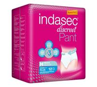 Pannoloni per Incontinenza Pant Plus Indasec Pant Plus [12 uds] 12 Unità [Par