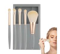 Pannusti per il trucco da viaggio, spazzole per il trucco delle dimensioni di viaggio, Piccoli pennelli per il trucco con custodia e specchio, Correttore di polvere portatili Concedenti per gli occhi